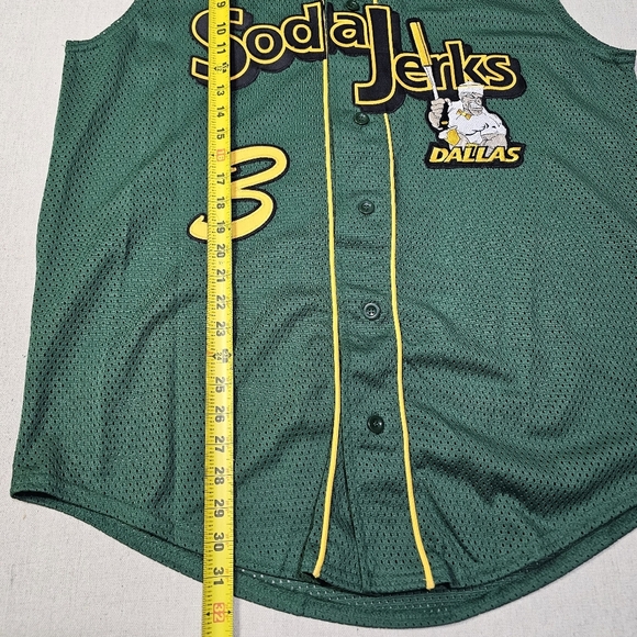Vintage Teamwork Athletic Apparel SODA JERKS DALLAS jersey Green/Yellow Size XL - Picture 9 of 9